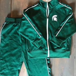 Michigan State Zip Up Warm Suit 3T Preowned